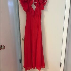Ever New Vibrant Red Backless Dress